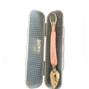 Lallisa 2 Pcs Double Head Baby Silicone Food Spoon Baby Fruit Scraper Pink Girl